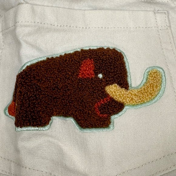 Christian Robinson Boy's Size 4T Woolly Mammoth Embroidered Overalls Cream New - Picture 14 of 16